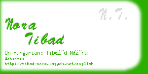 nora tibad business card